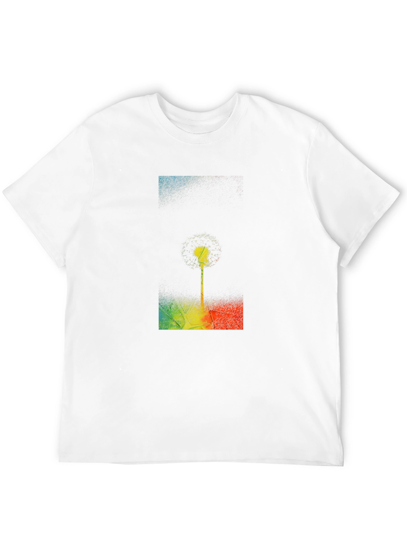 Dandelion Graphic Print Black T-Shirt
