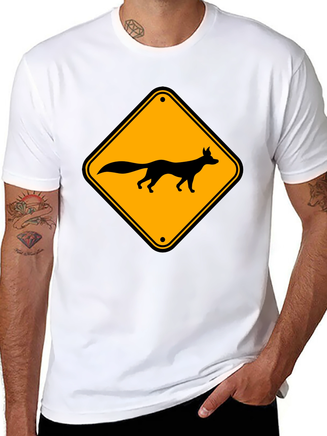 Fox Crossing Graphic T-Shirt - Black Tee