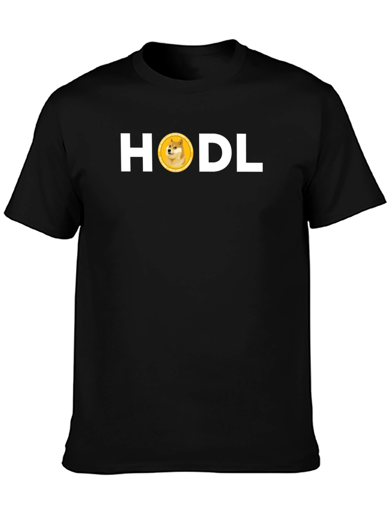HODL Doge Crypto Black Tee