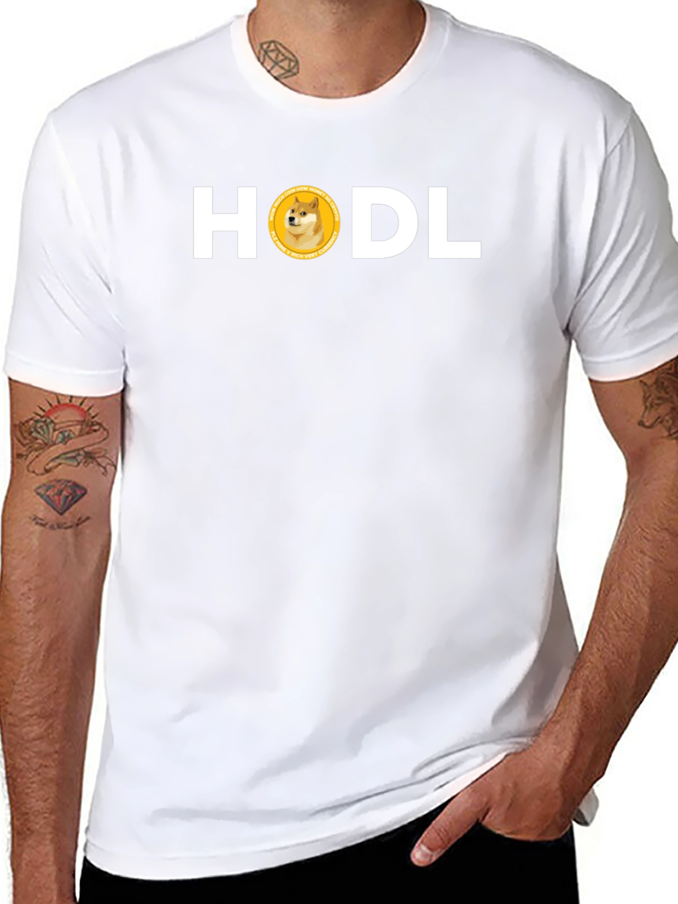 HODL Doge Crypto Black Tee