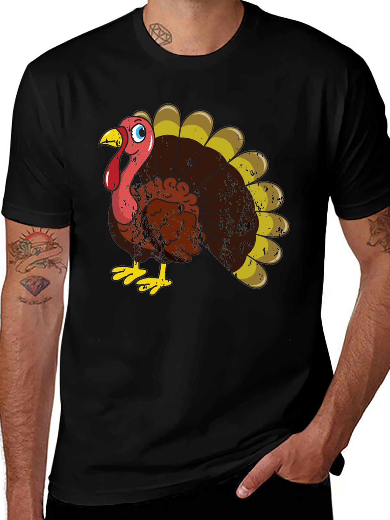 Thanksgiving Turkey Graphic T-Shirt