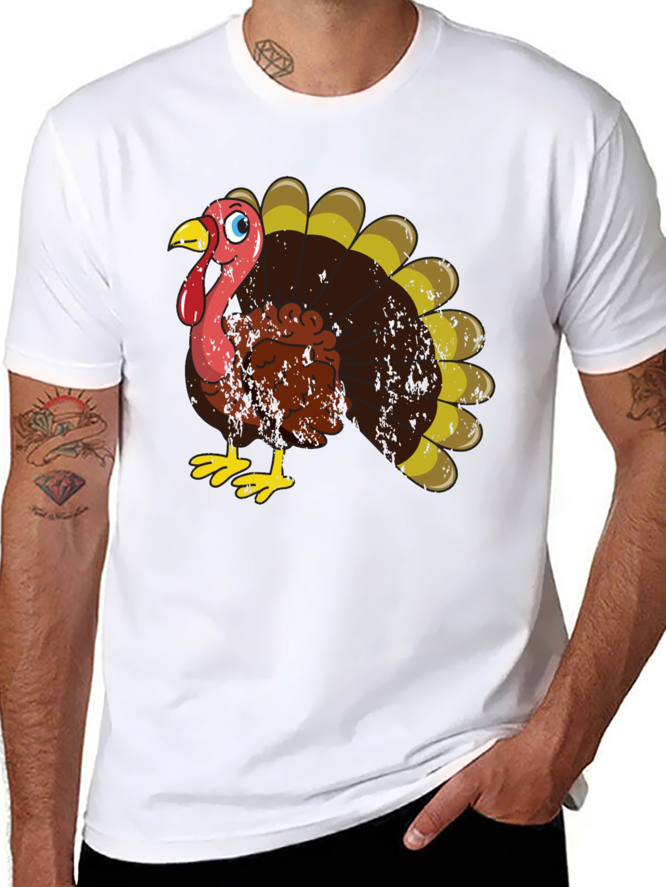 Thanksgiving Turkey Graphic T-Shirt
