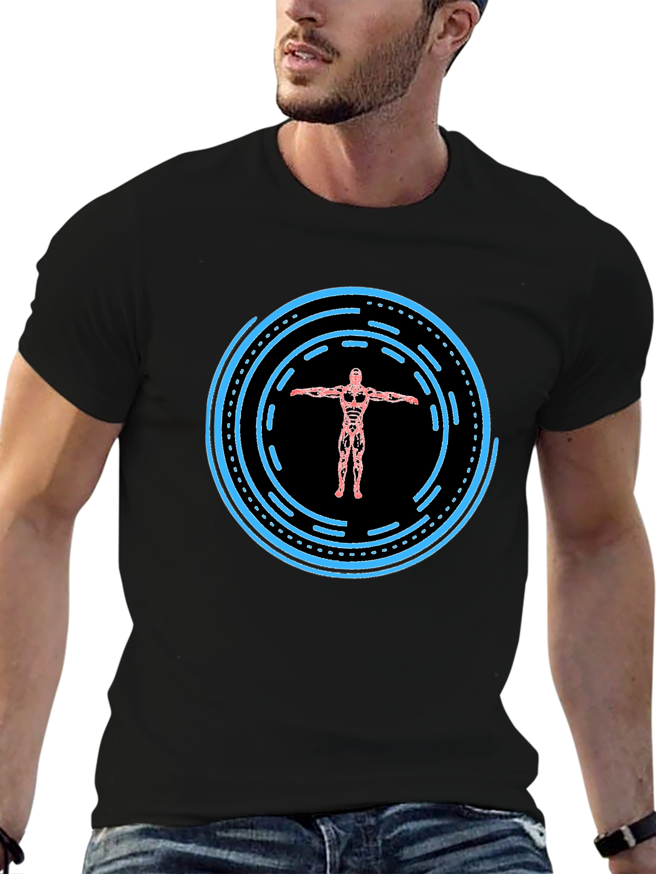 Tech Body Graphic Tee - Modern Style