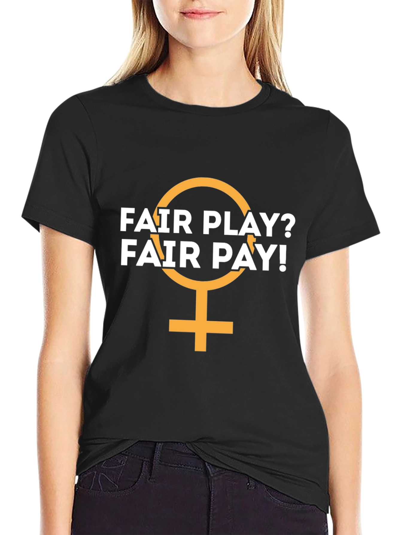 Fair Play? Fair Pay! Black Graphic T-Shirt