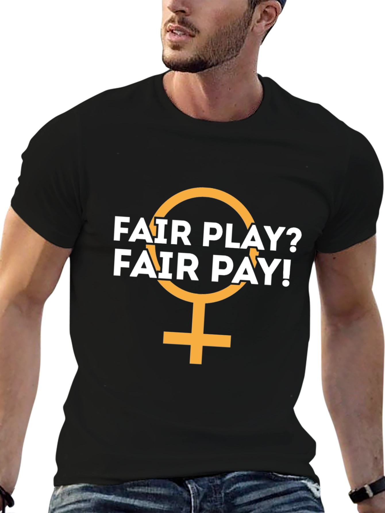 Fair Play? Fair Pay! Black Graphic T-Shirt