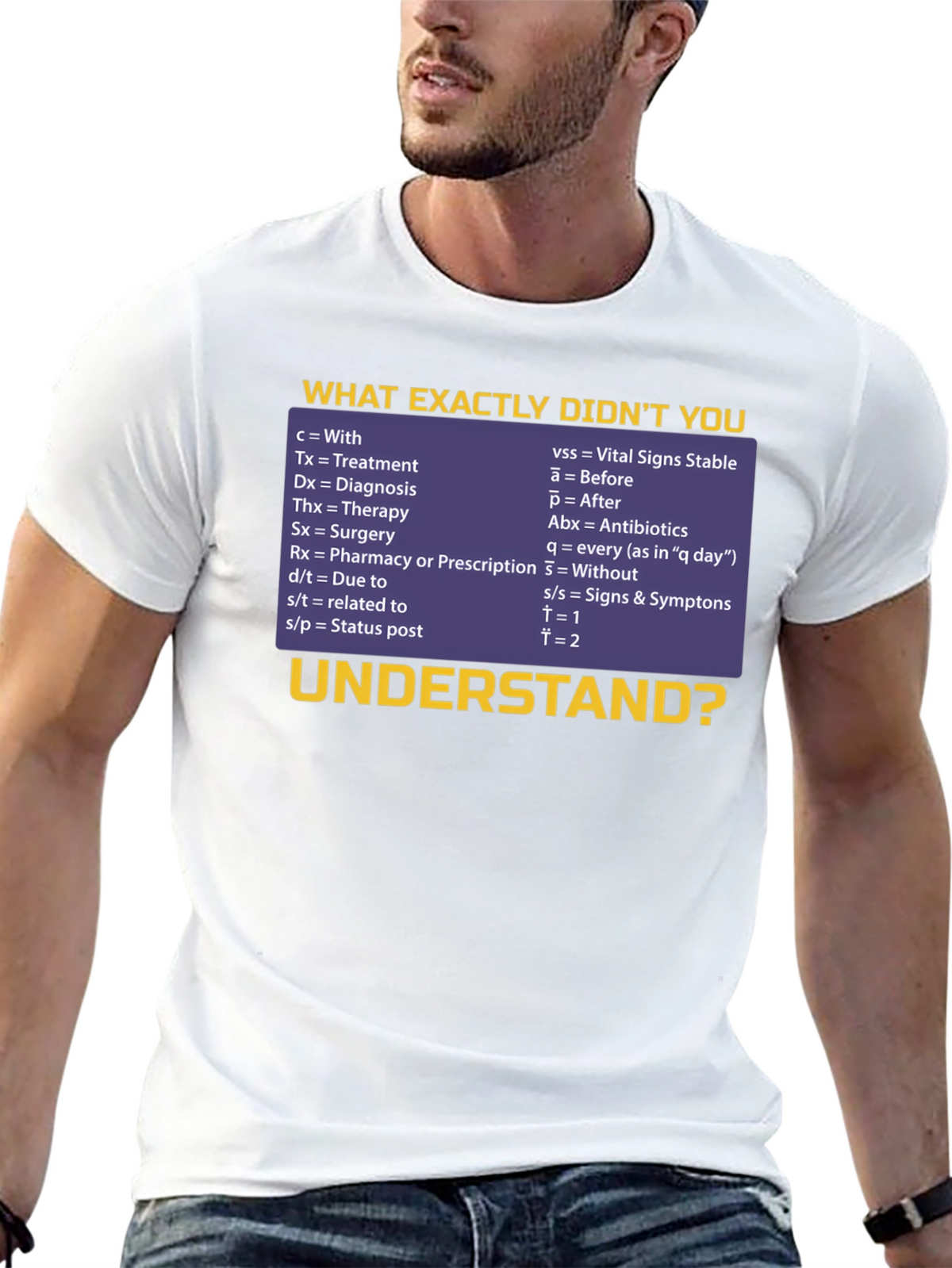 Medical Abbreviation T-Shirt: Doctor Nurse Funny Tee