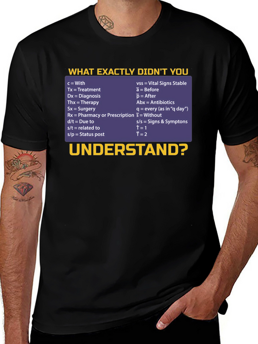 Medical Abbreviation T-Shirt: Doctor Nurse Funny Tee