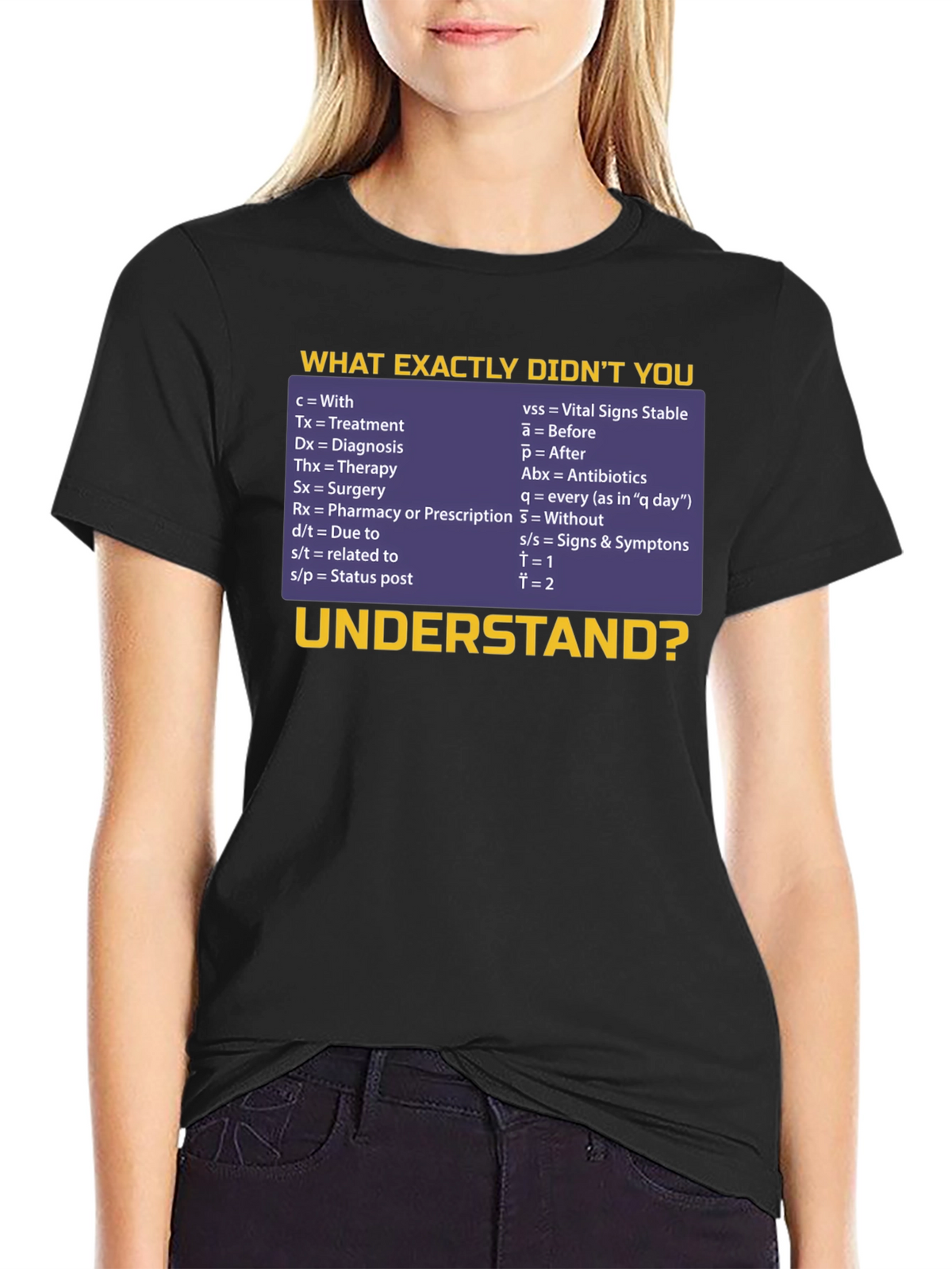 Medical Abbreviation T-Shirt: Doctor Nurse Funny Tee