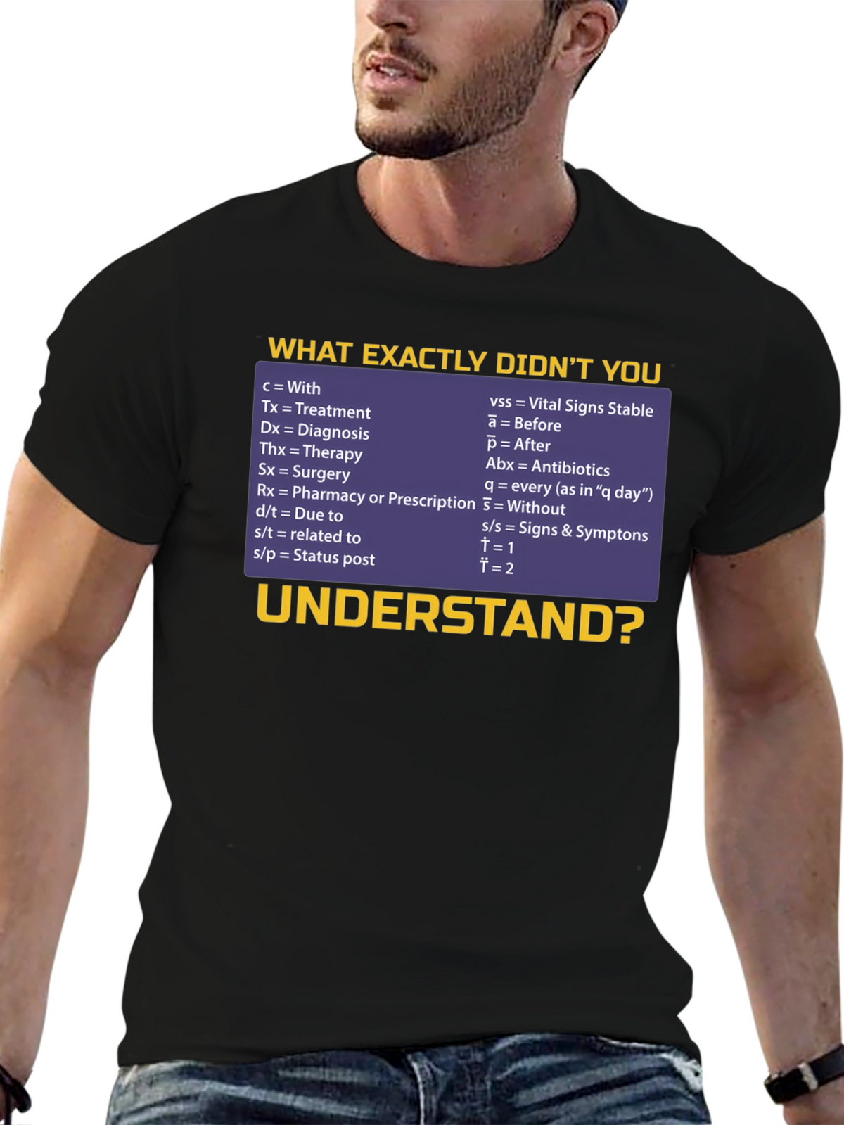 Medical Abbreviation T-Shirt: Doctor Nurse Funny Tee
