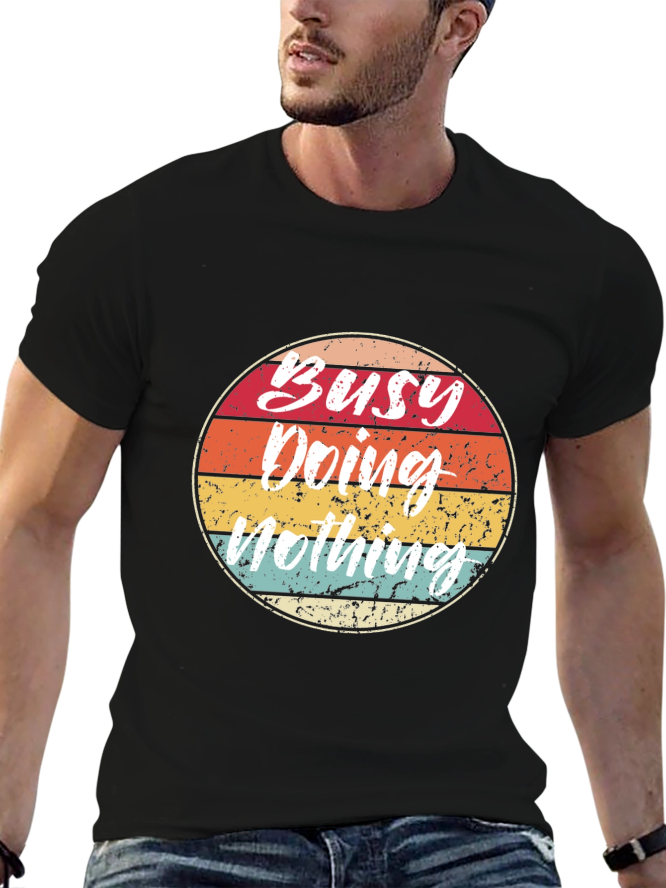 Busy Doing Nothing Retro Graphic Tee
