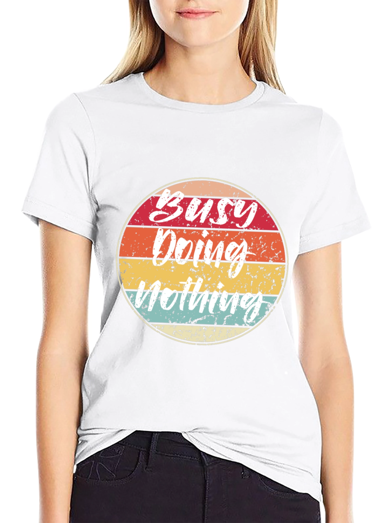 Busy Doing Nothing Retro Graphic Tee
