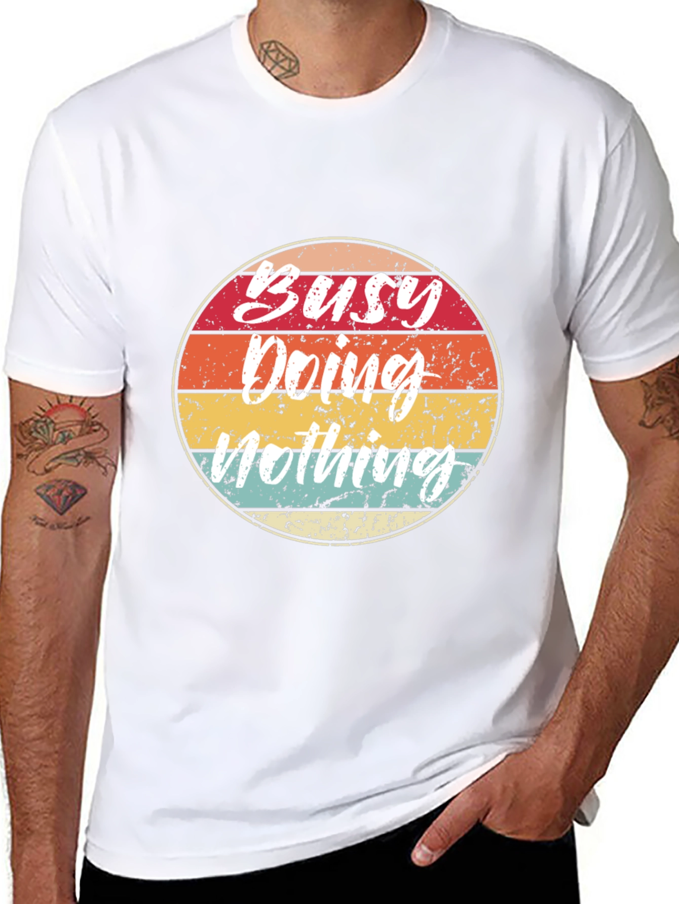Busy Doing Nothing Retro Graphic Tee