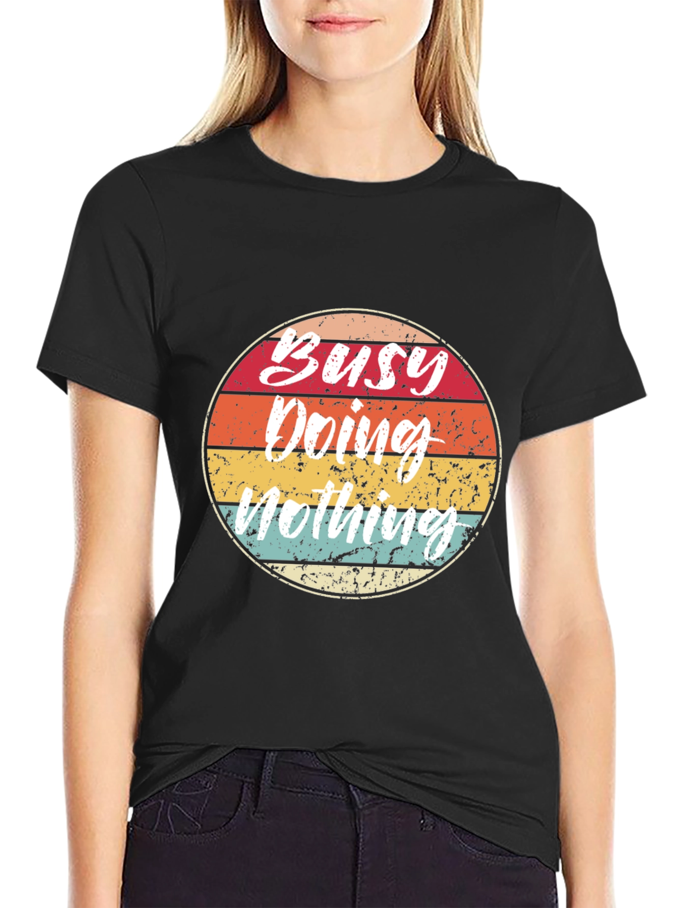 Busy Doing Nothing Retro Graphic Tee