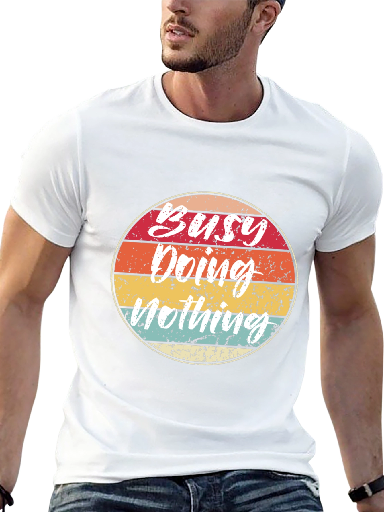Busy Doing Nothing Retro Graphic Tee