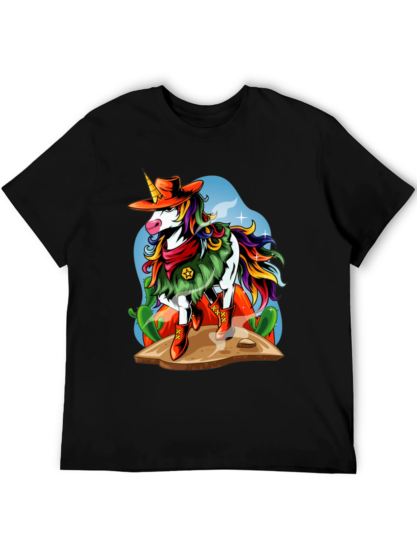 Cowboy Unicorn Graphic T-Shirt