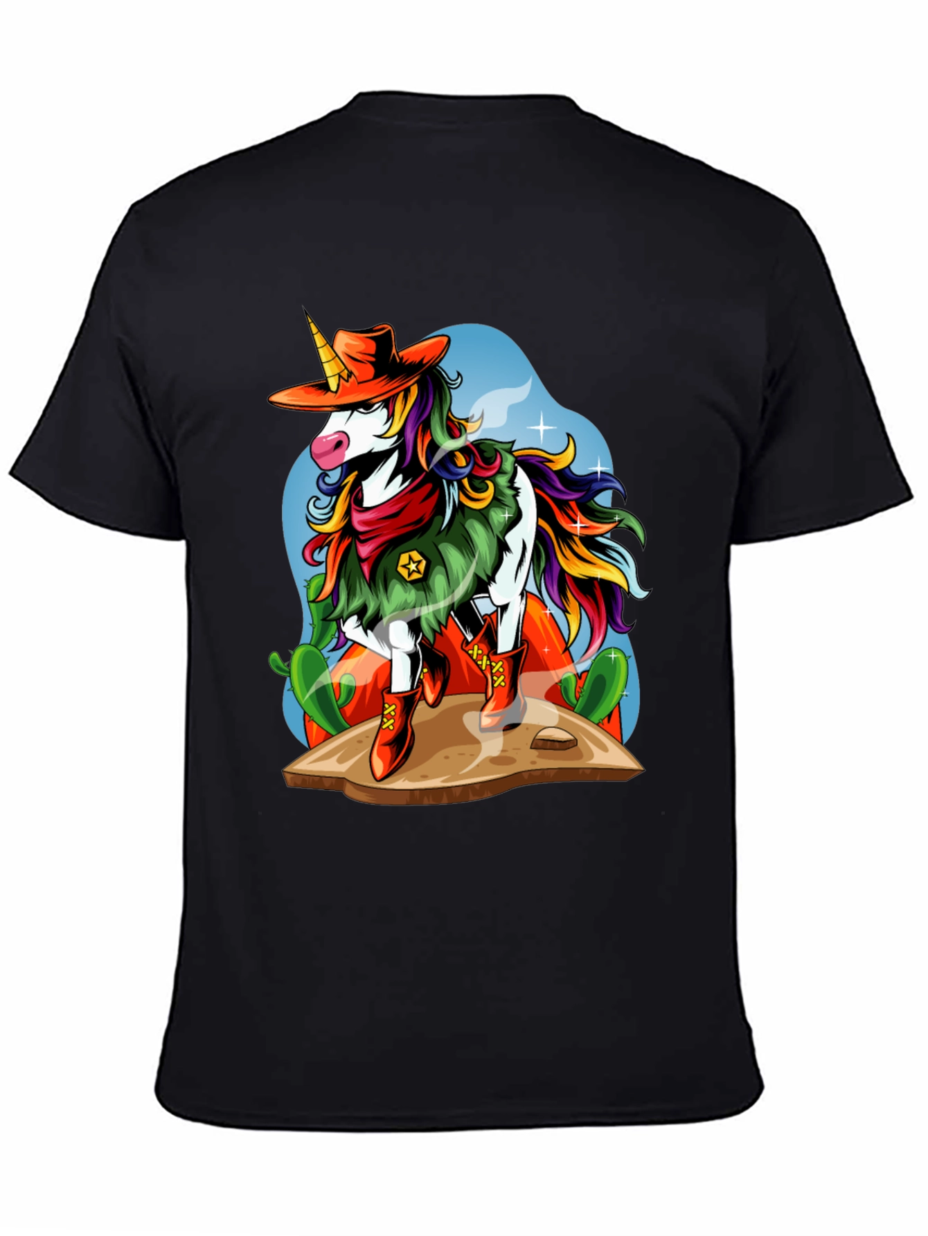 Cowboy Unicorn Graphic T-Shirt
