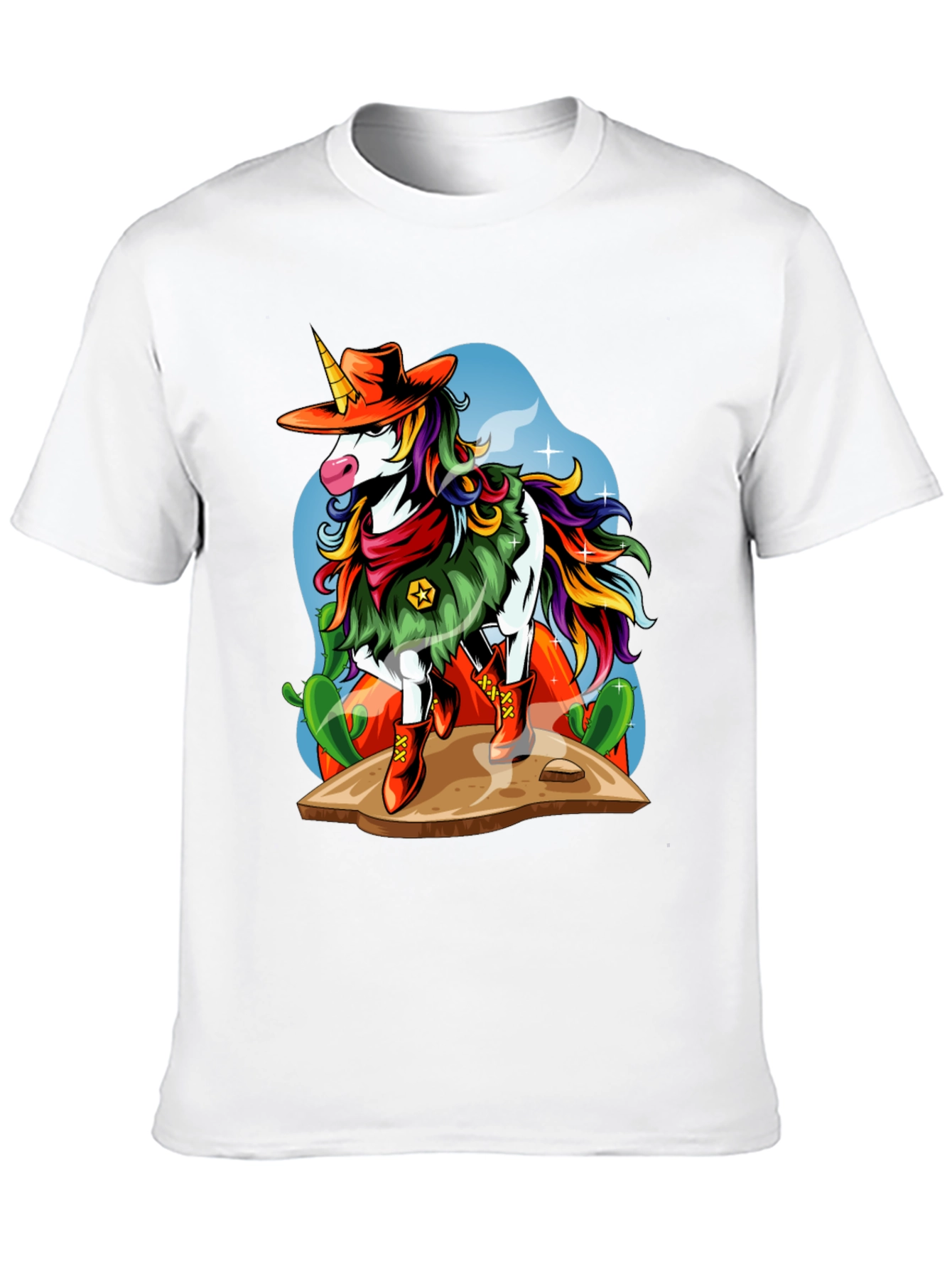 Cowboy Unicorn Graphic T-Shirt
