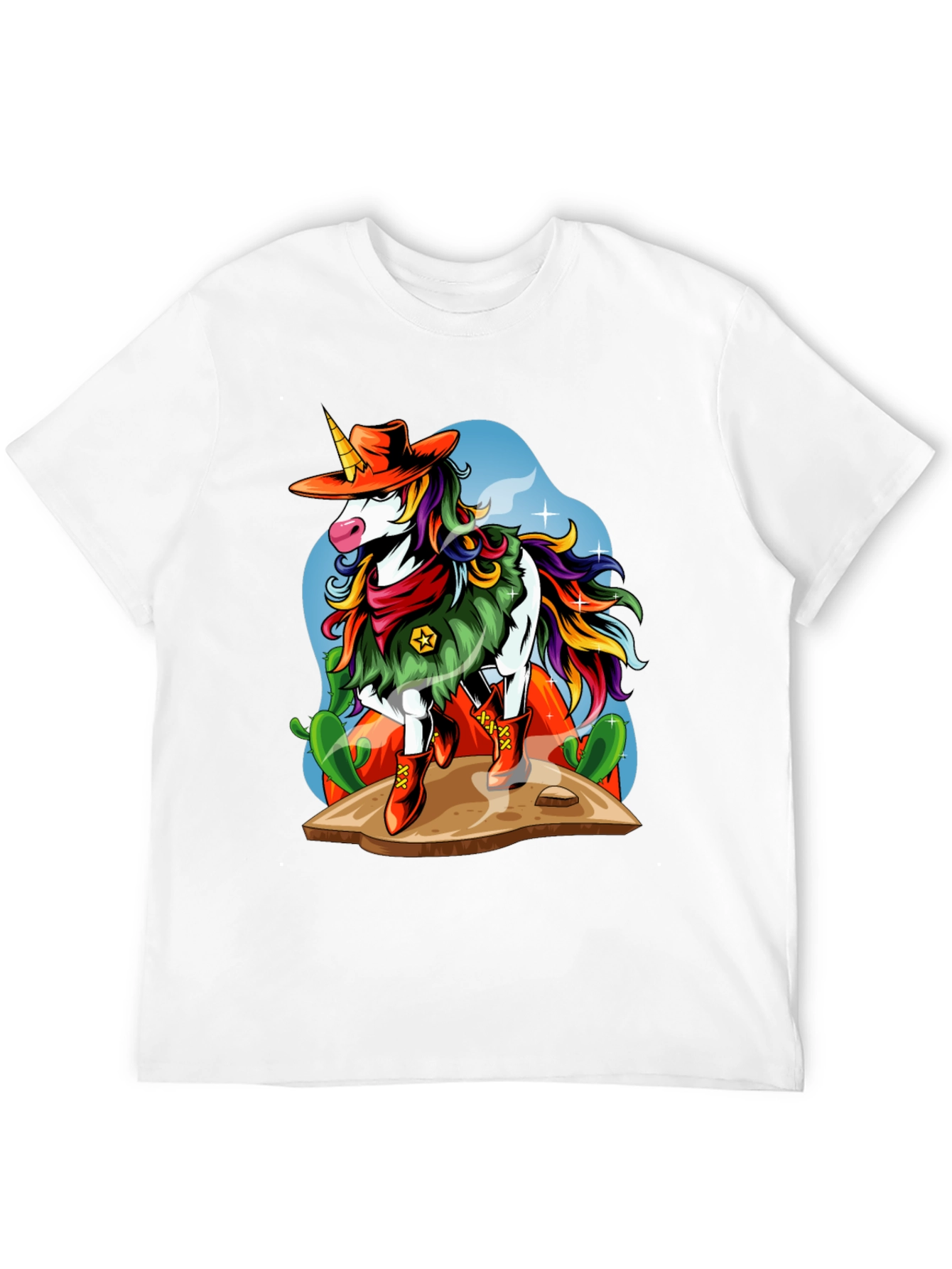 Cowboy Unicorn Graphic T-Shirt