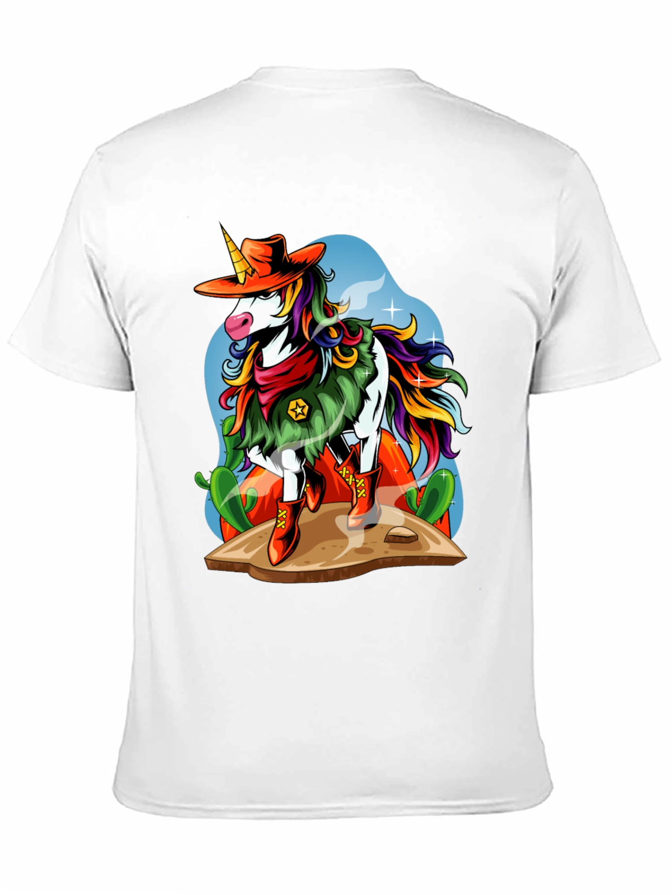 Cowboy Unicorn Graphic T-Shirt