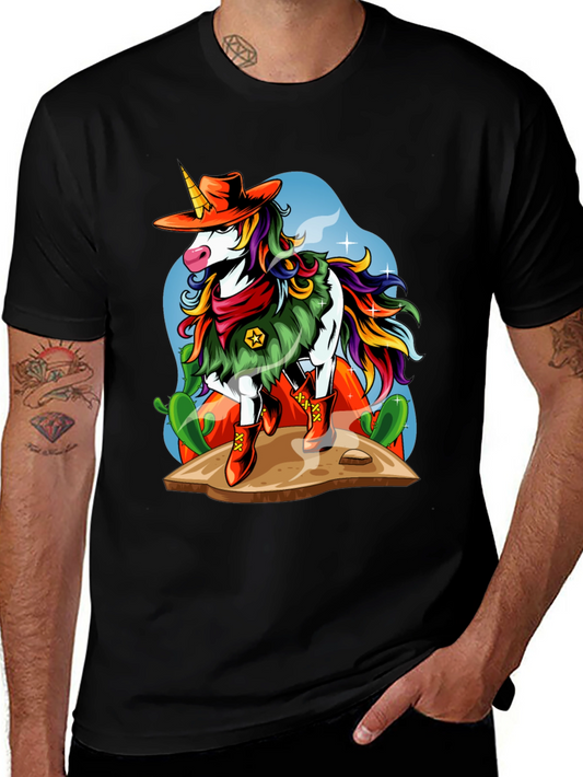 Cowboy Unicorn Graphic T-Shirt