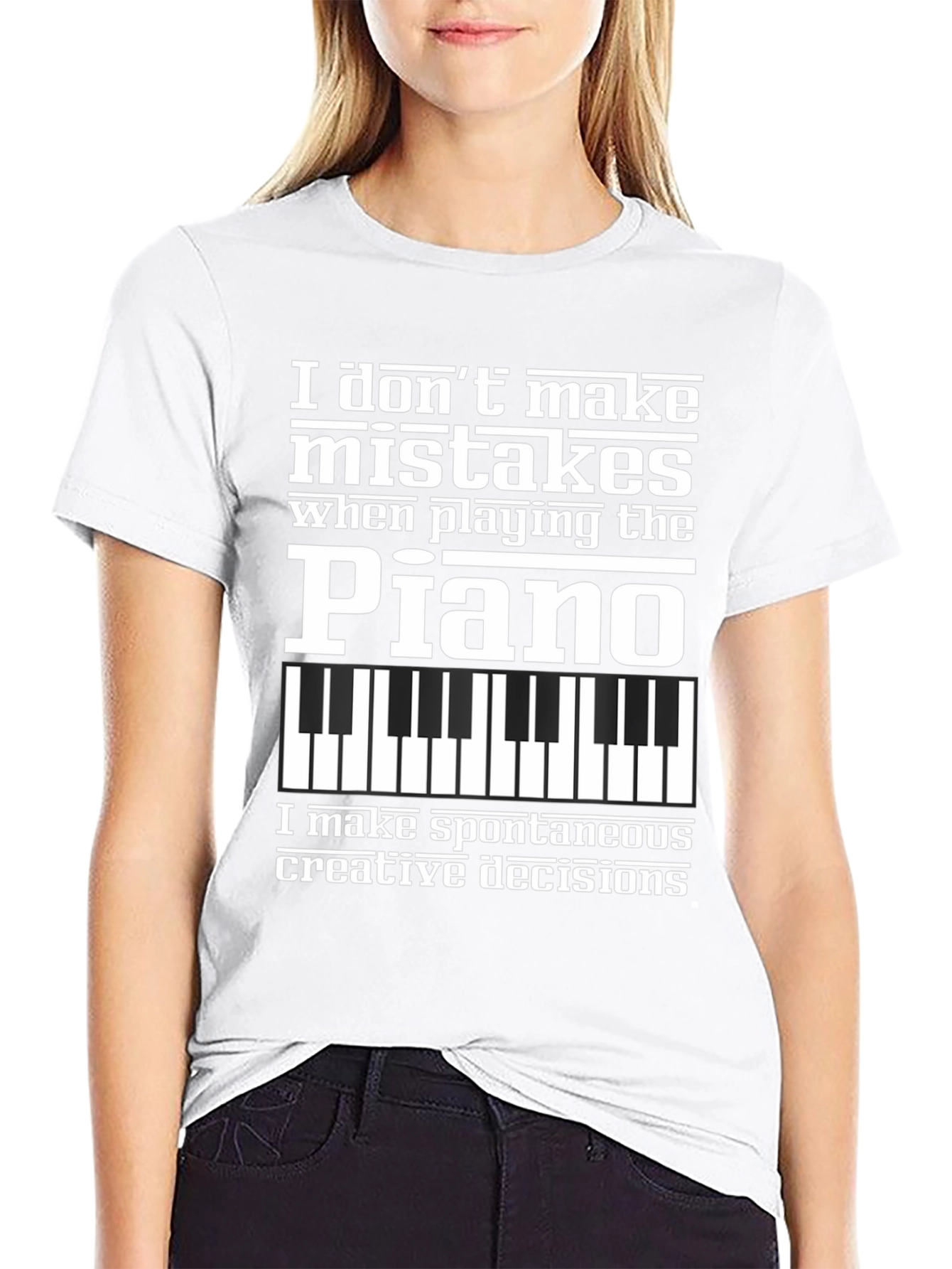 Piano Player T-Shirt - I Dont Make Mistakes