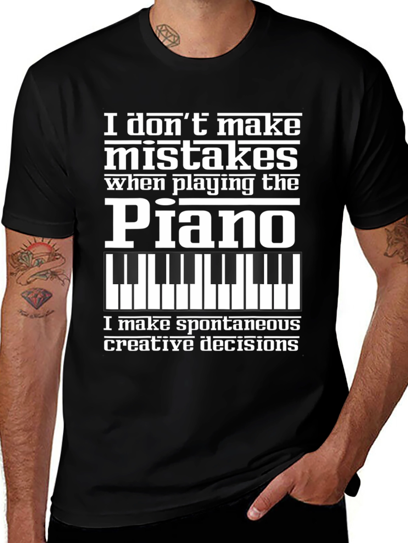 Piano Player T-Shirt - I Dont Make Mistakes