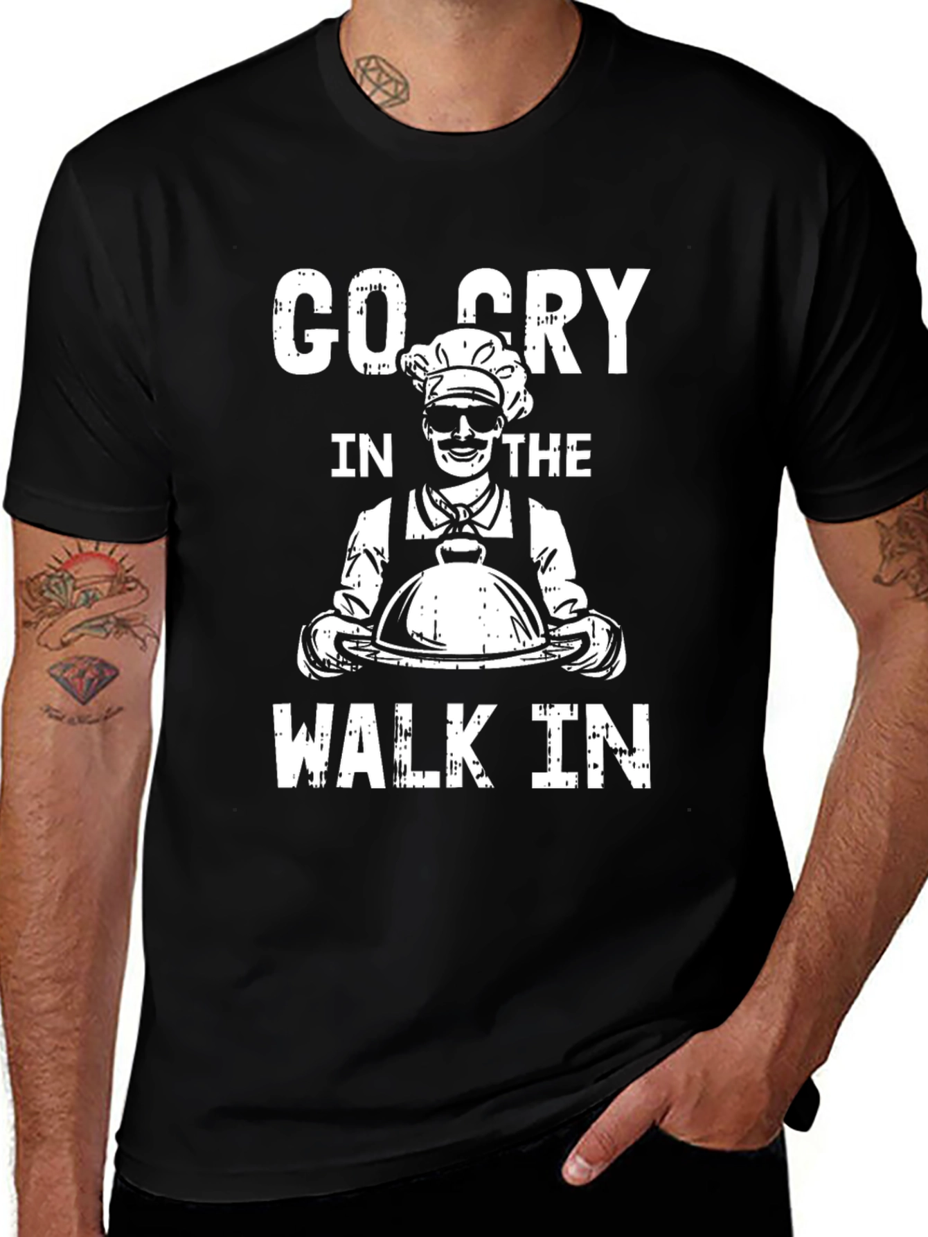 Go Cry in The Walk-In Chef T-Shirt