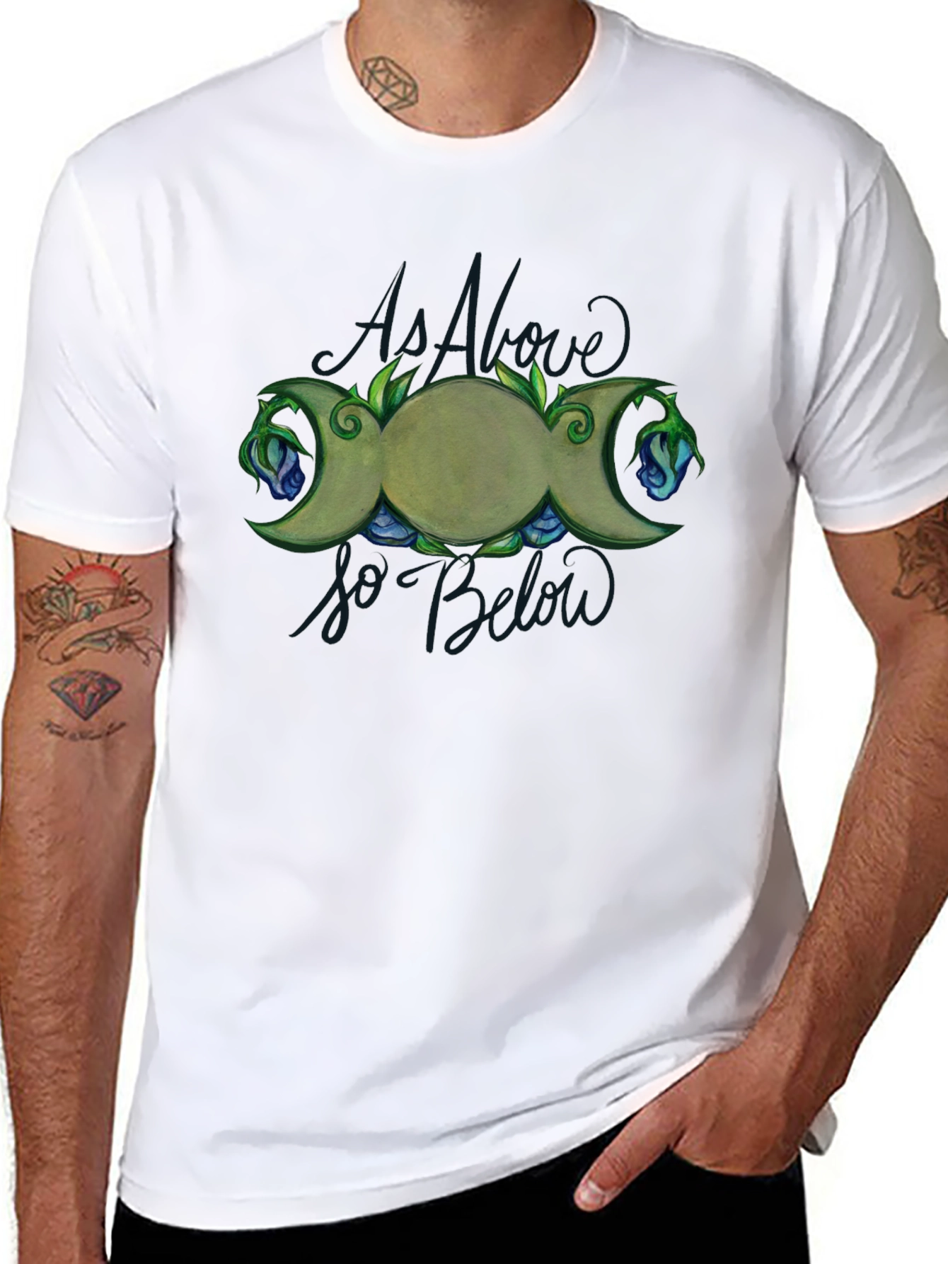 As Above So Below Triple Moon T-Shirt