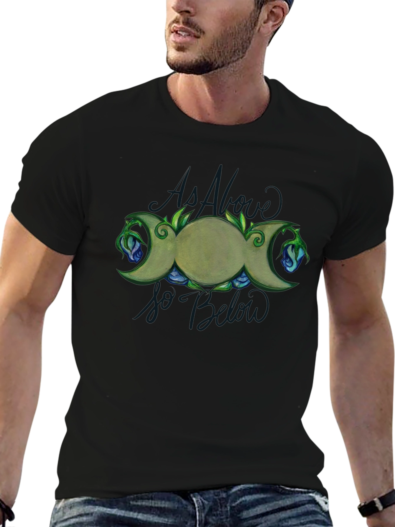 As Above So Below Triple Moon T-Shirt