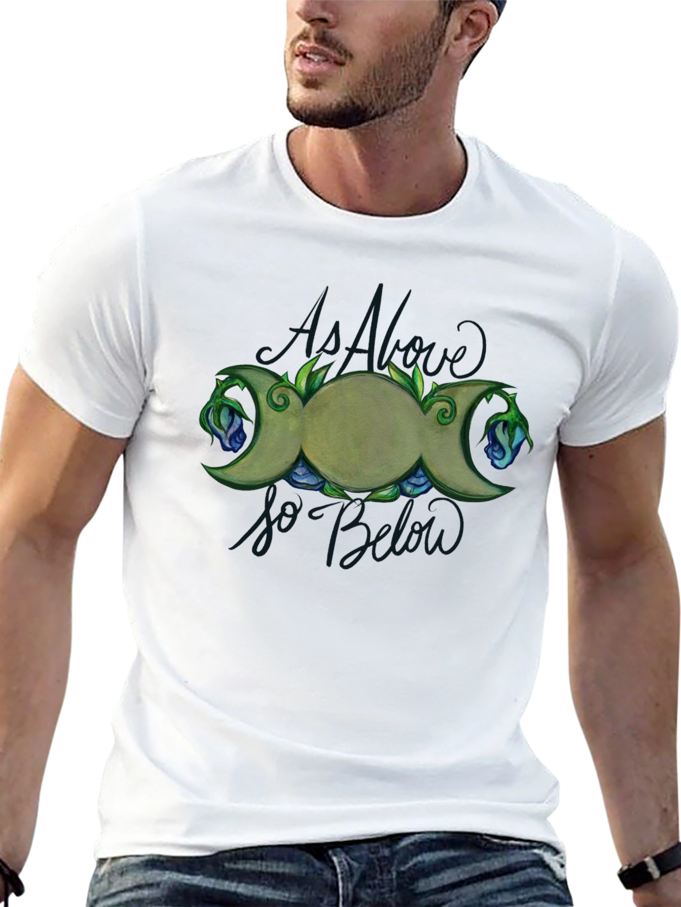 As Above So Below Triple Moon T-Shirt