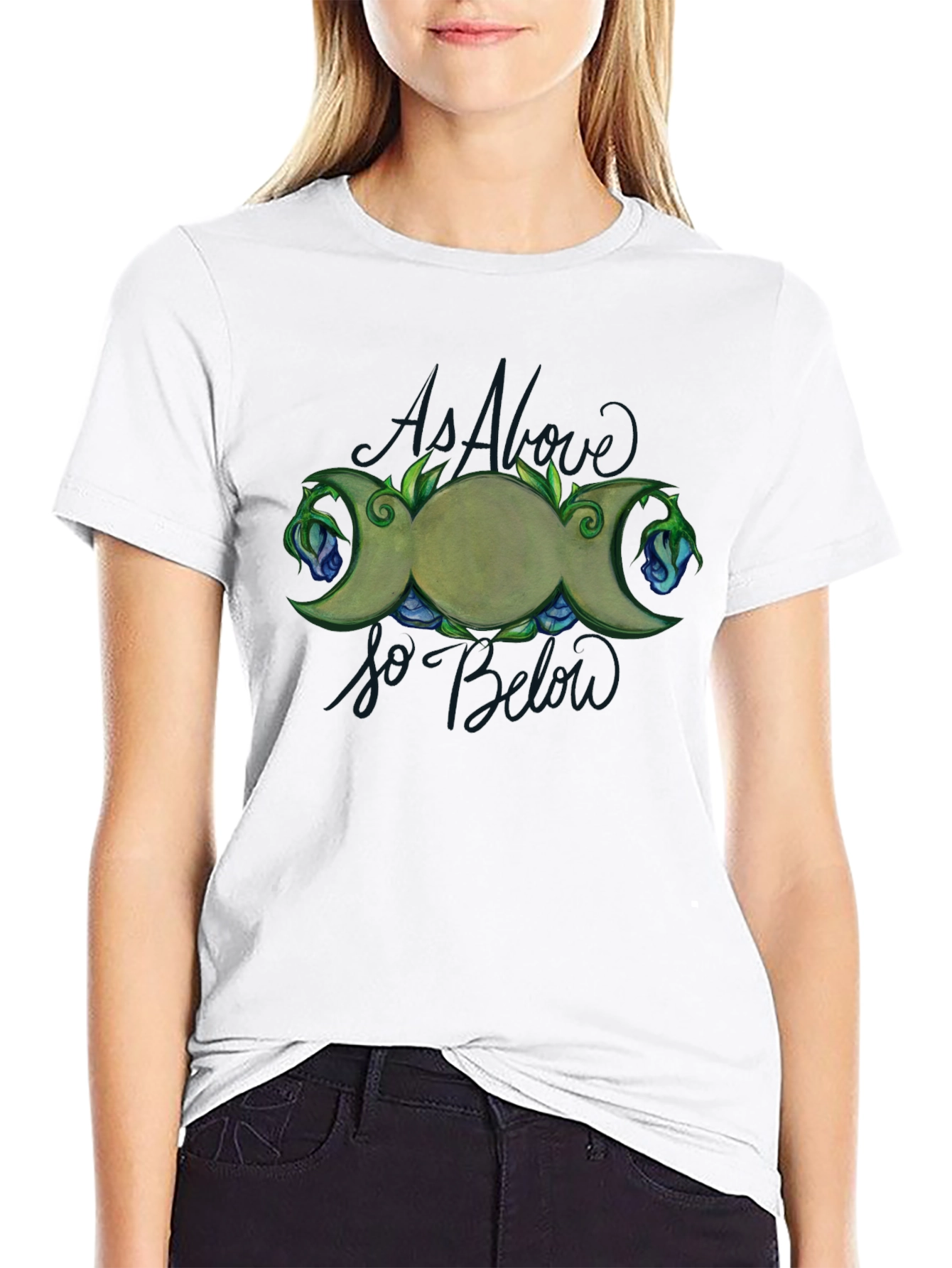 As Above So Below Triple Moon T-Shirt