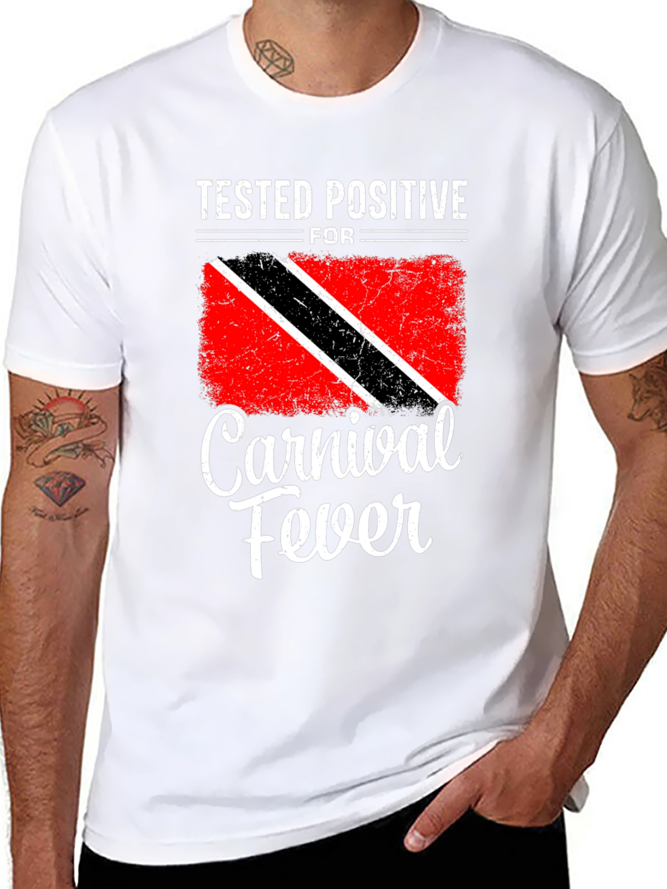 Carnival Fever Tee - Trinidad Flag Inspired Graphic