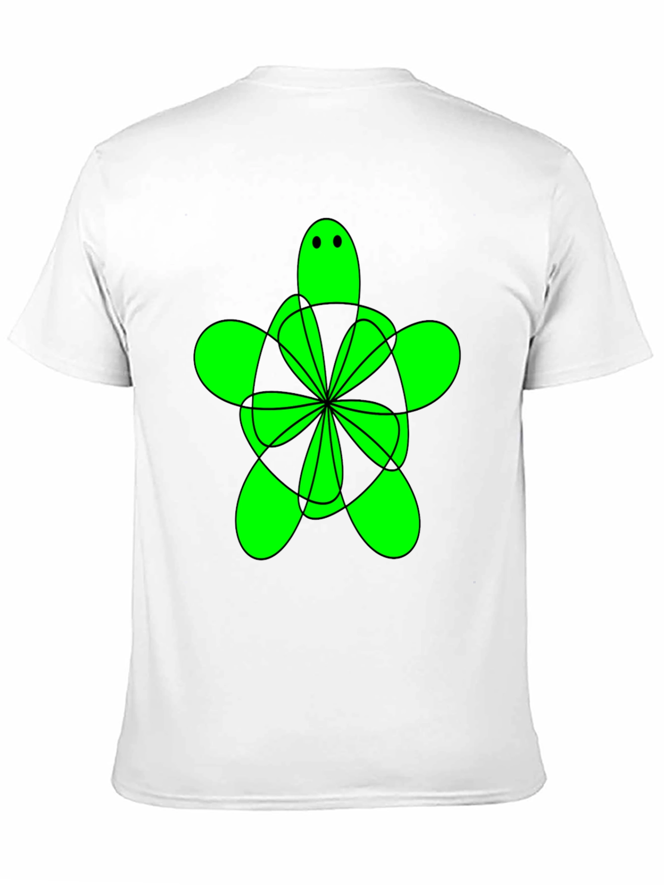 Green Turtle Graphic Tee - Mens Black Shirt