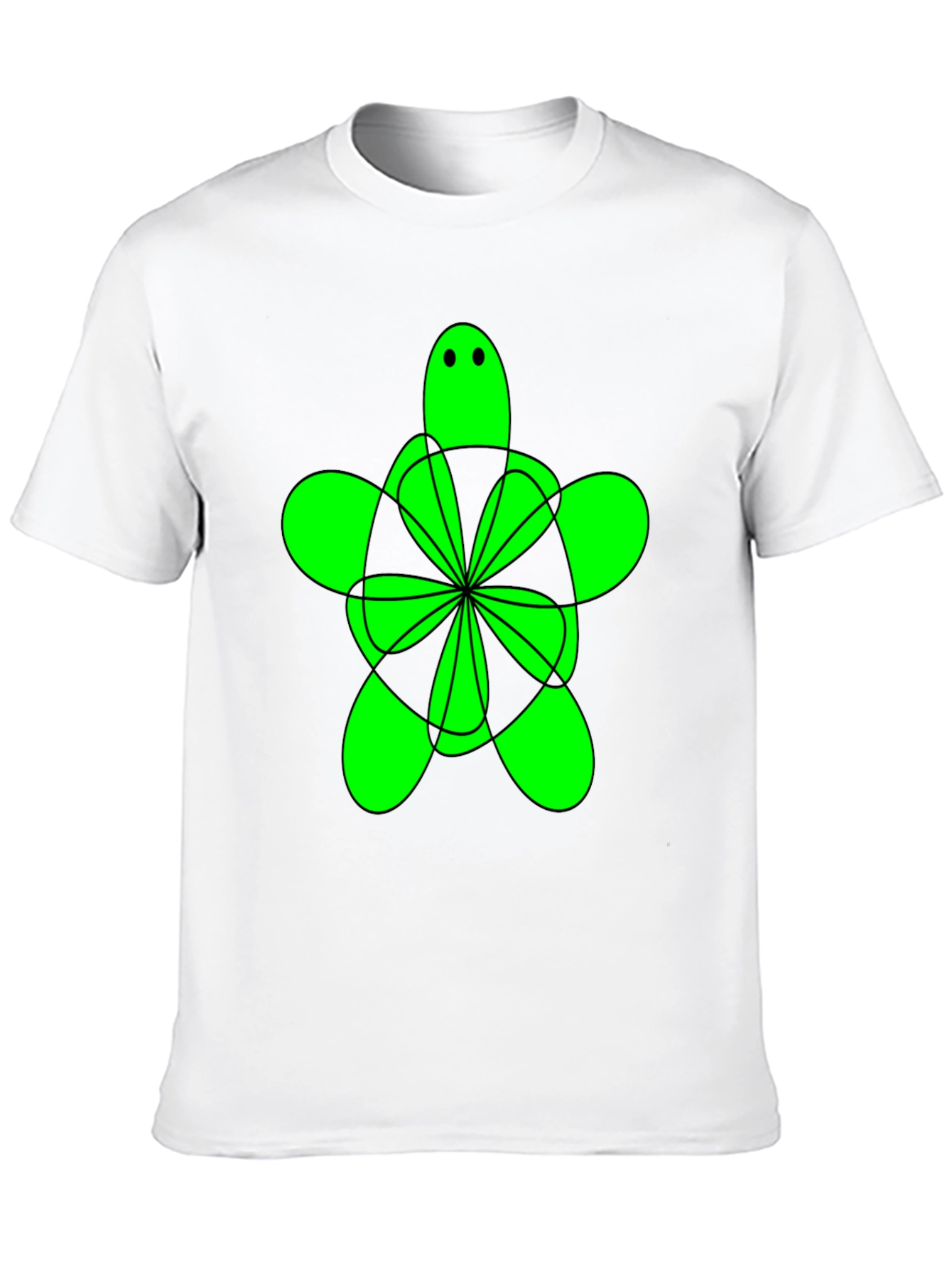 Green Turtle Graphic Tee - Mens Black Shirt