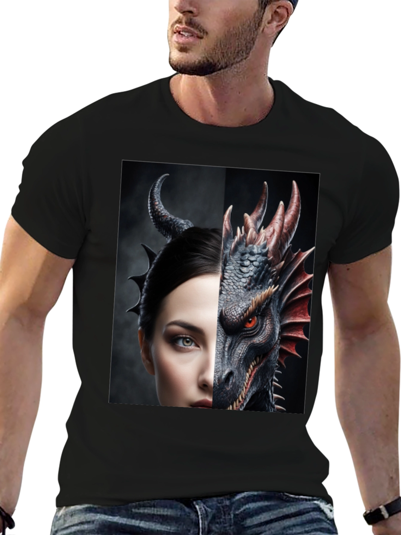 Dragon and Woman Graphic Tee