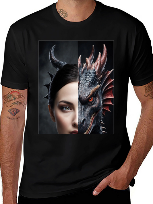 Dragon and Woman Graphic Tee