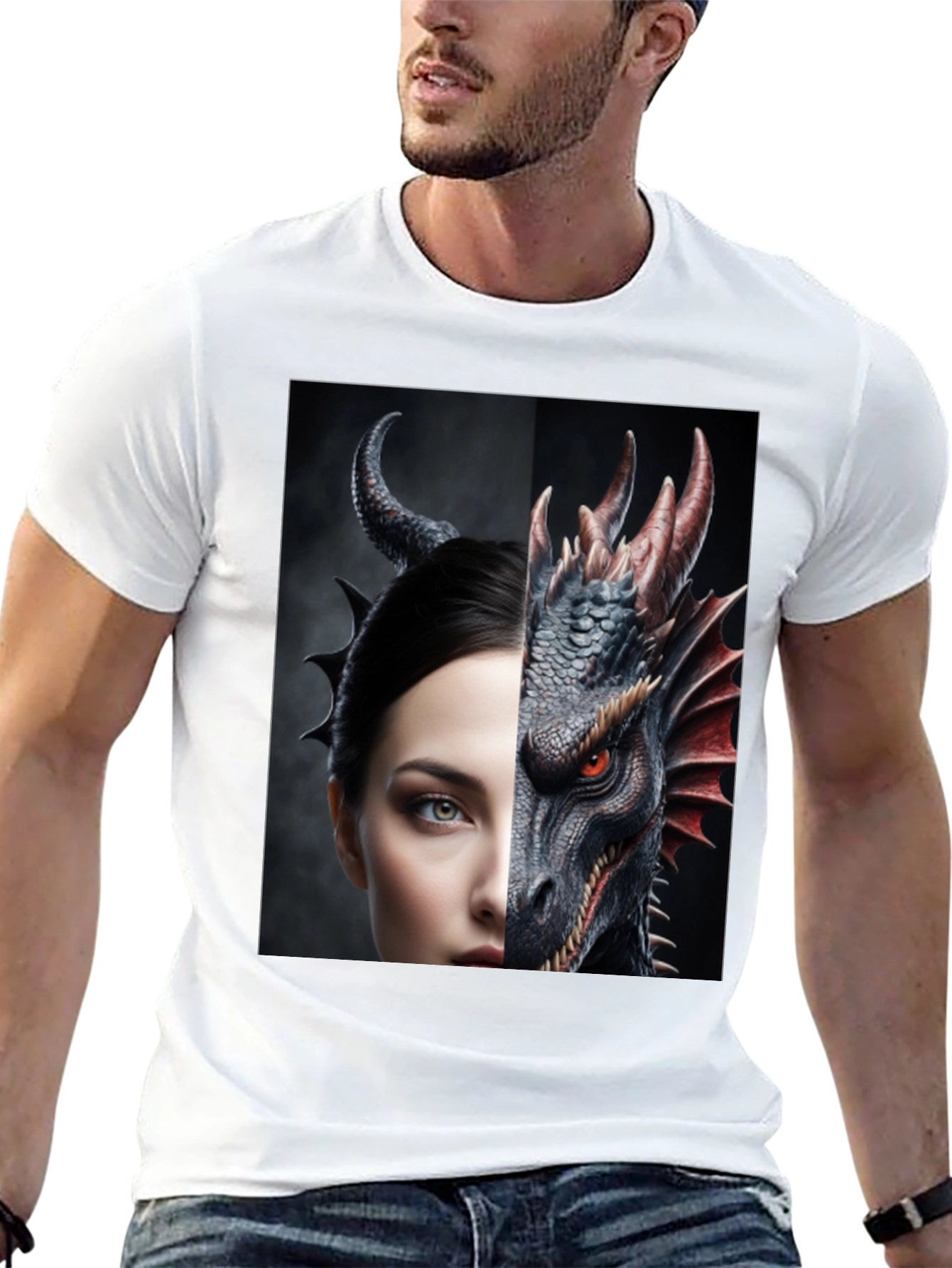 Dragon and Woman Graphic Tee