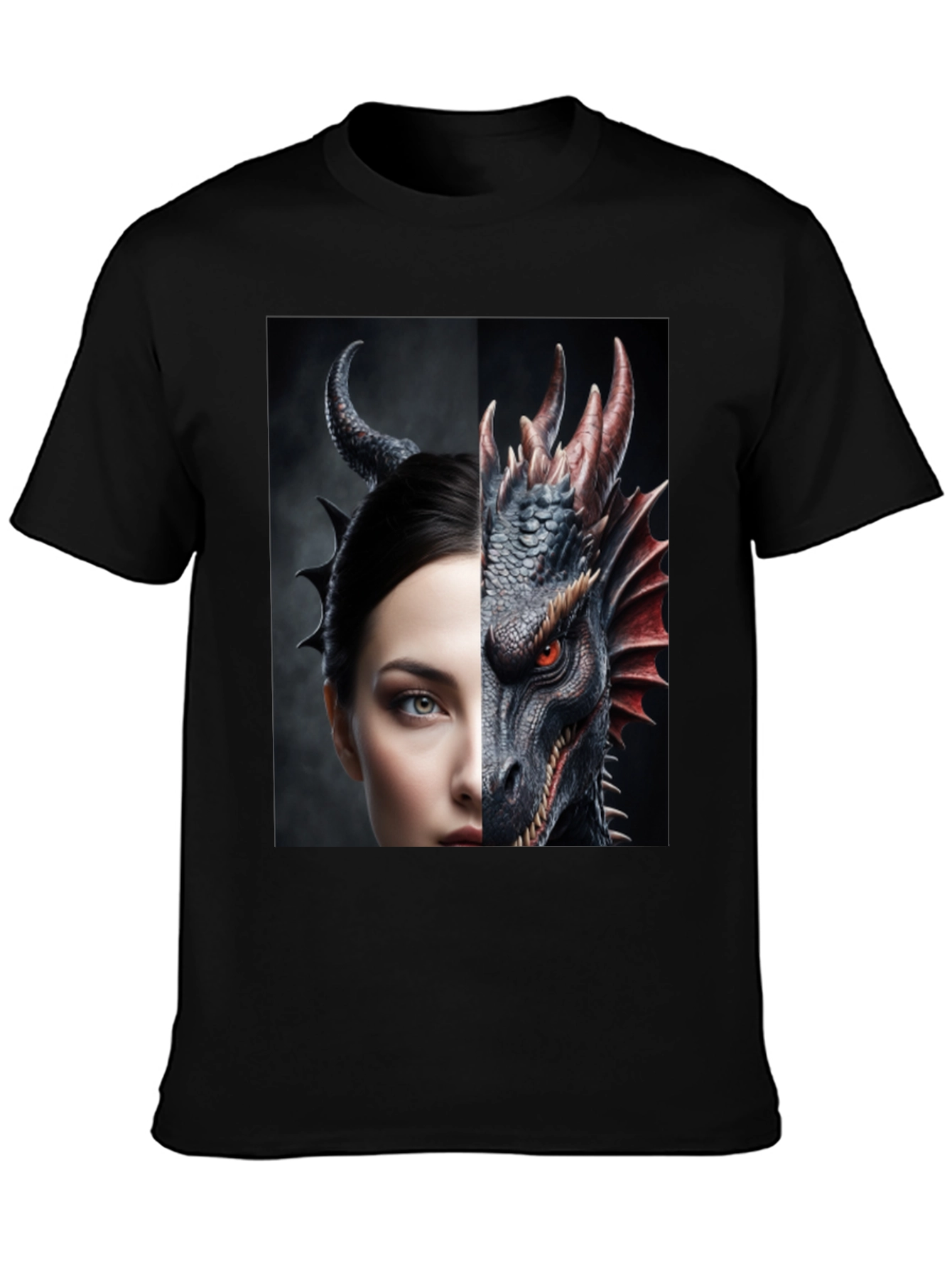 Dragon and Woman Graphic Tee