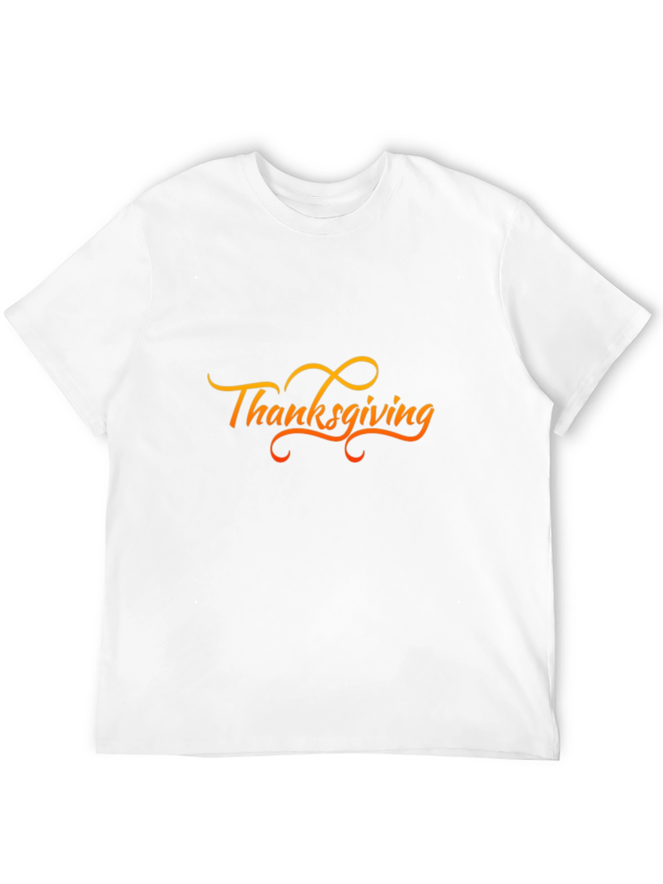Thanksgiving Graphic Print Black T-Shirt