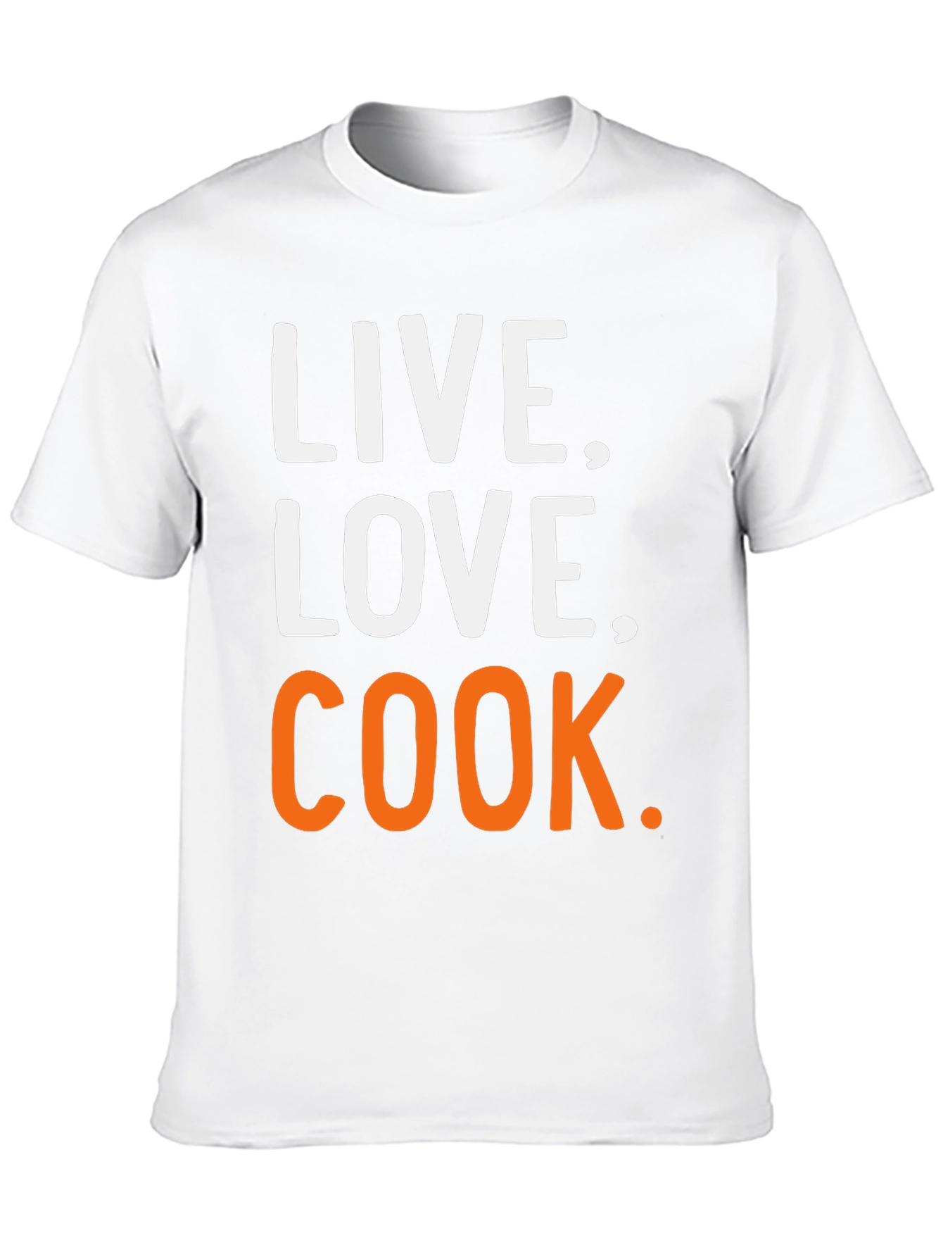 Live Love Cook Graphic Tee - Black Casual T-Shirt