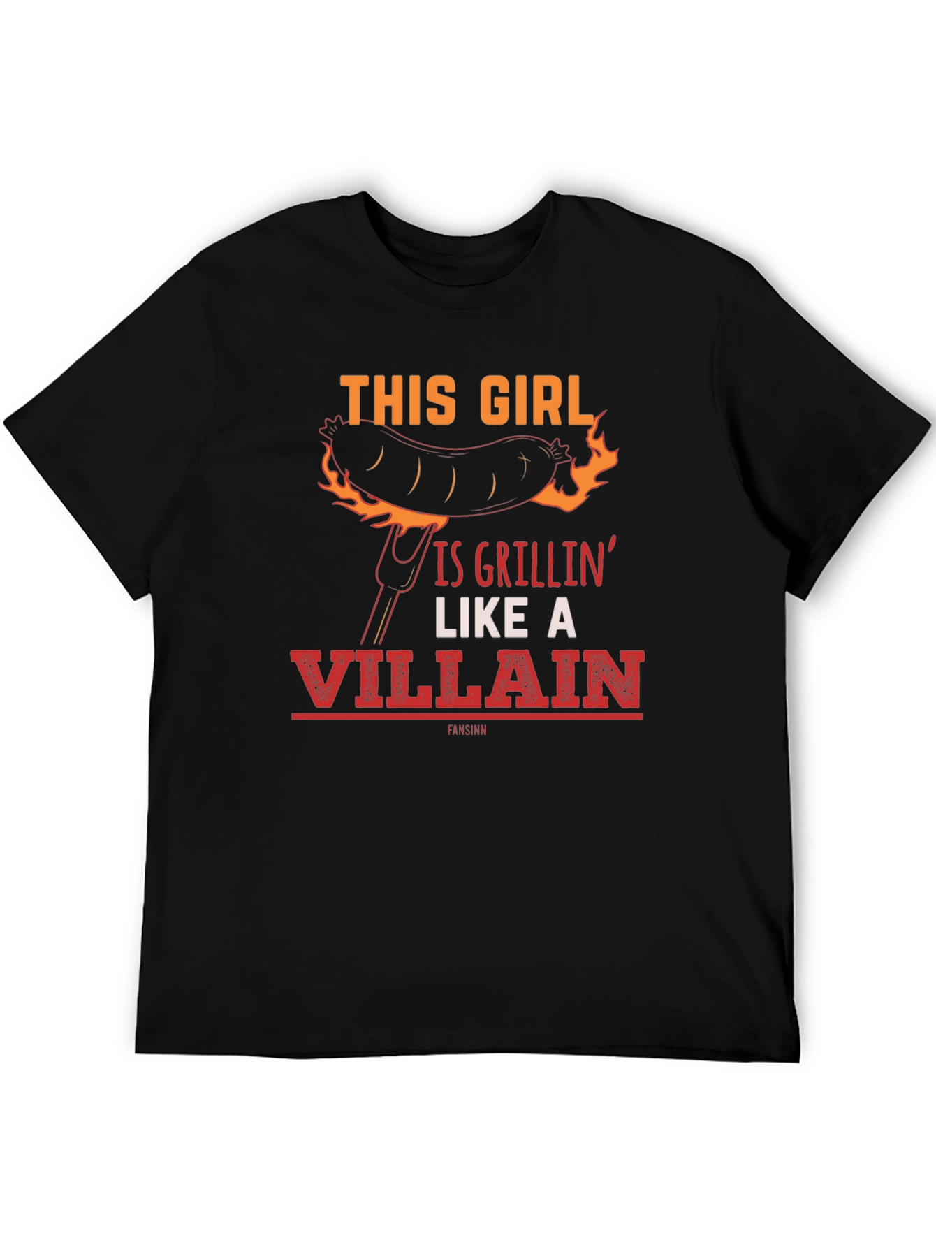 This Girl Is Grillin Like A Villain Funny T-Shirt