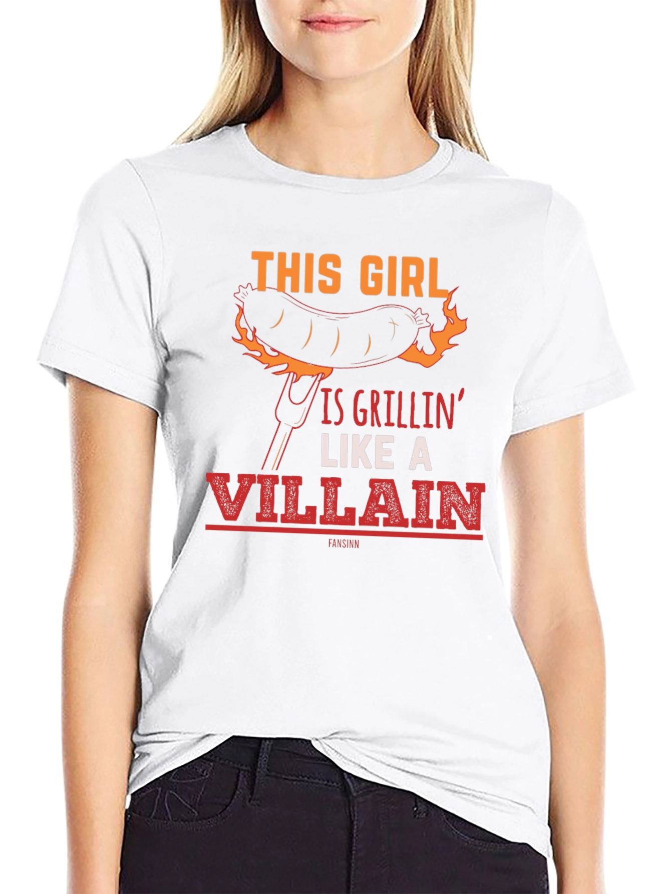 This Girl Is Grillin Like A Villain Funny T-Shirt