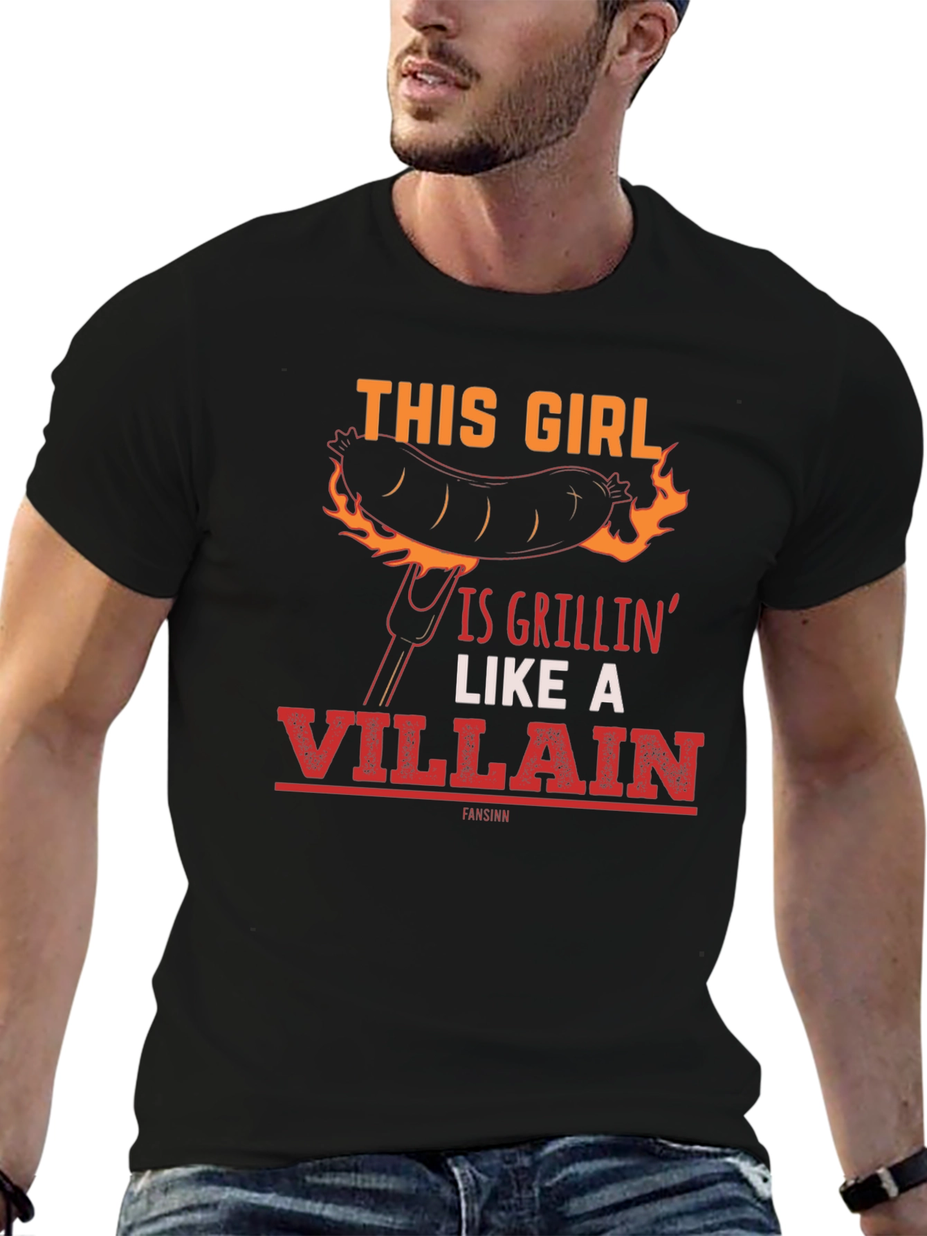 This Girl Is Grillin Like A Villain Funny T-Shirt