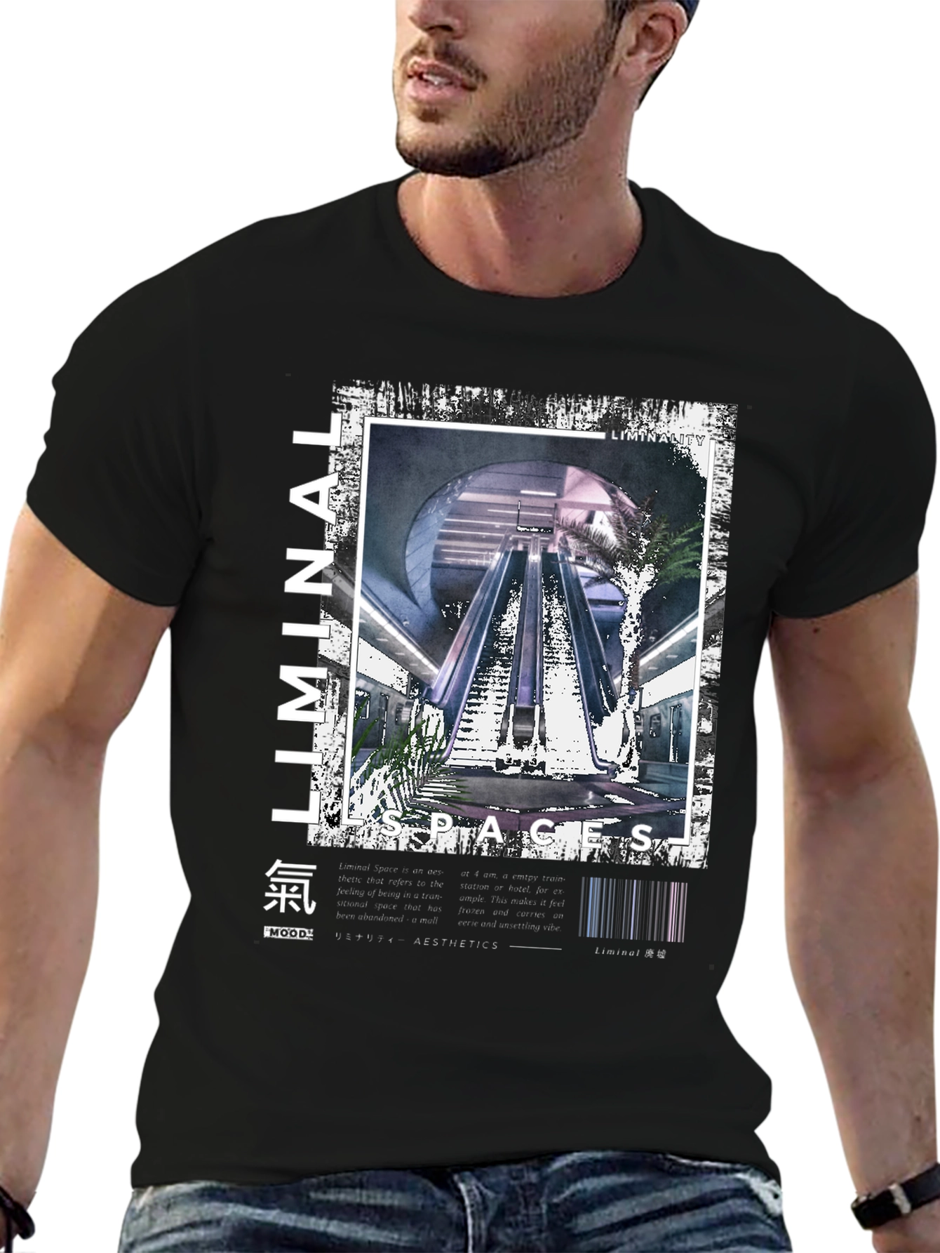 Liminal Spaces Graphic T-Shirt - Black