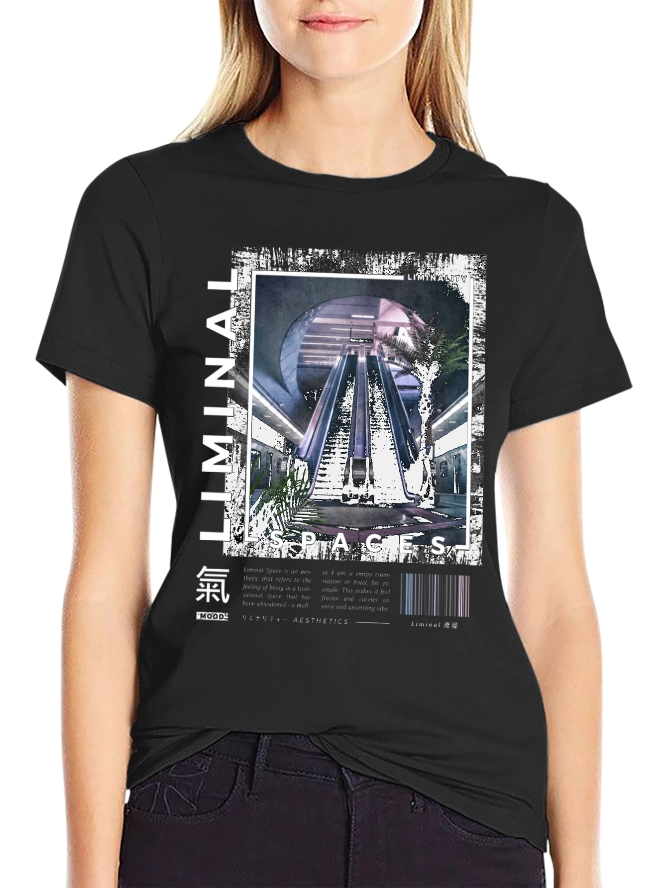 Liminal Spaces Graphic T-Shirt - Black