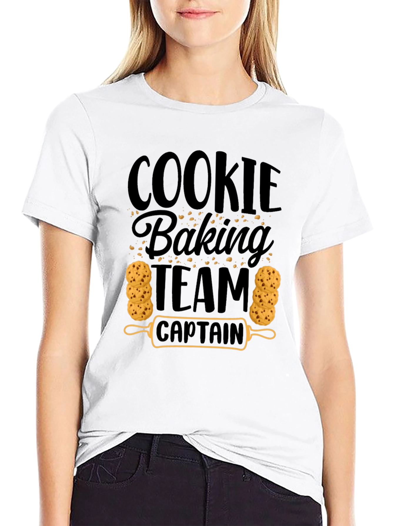 Cookie Baking Team Captain Black T-Shirt