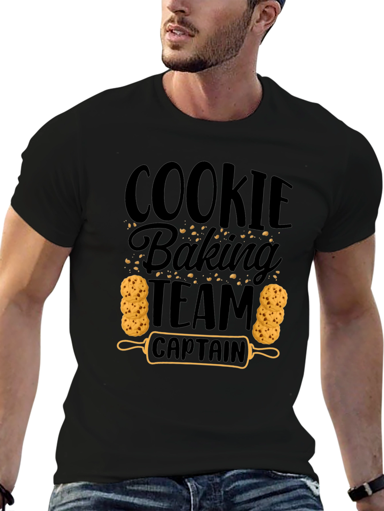 Cookie Baking Team Captain Black T-Shirt