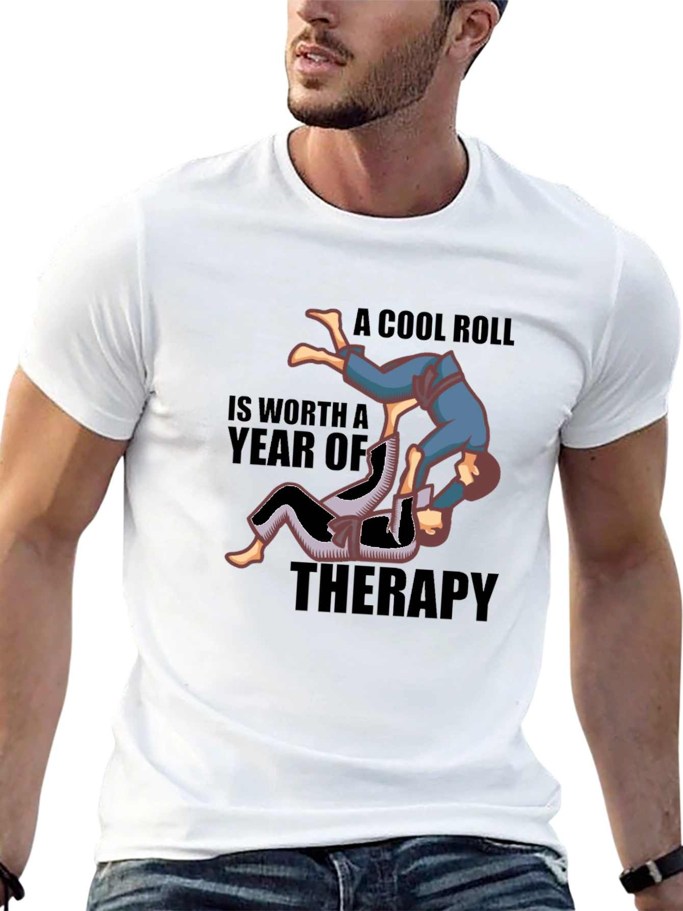 Cool Roll Jiu Jitsu Therapy Graphic T-Shirt