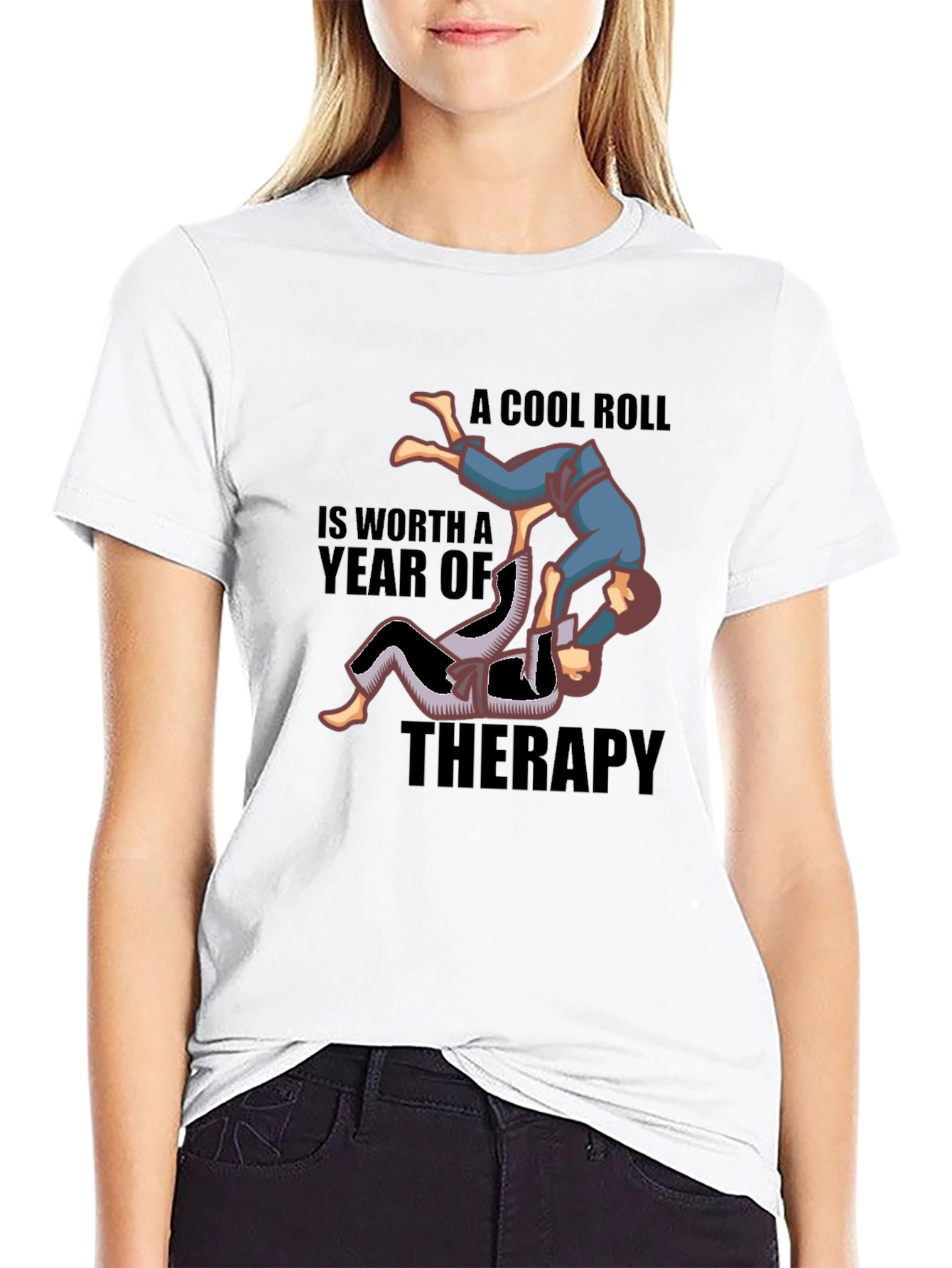 Cool Roll Jiu Jitsu Therapy Graphic T-Shirt