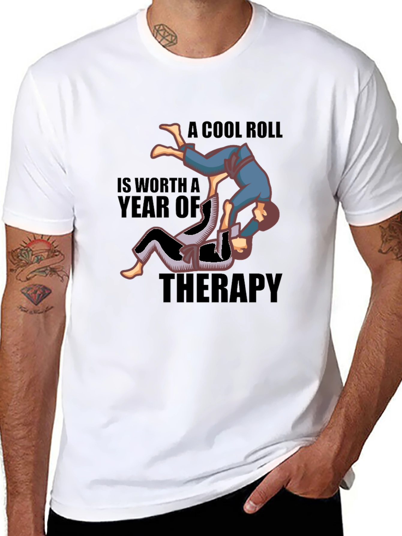 Cool Roll Jiu Jitsu Therapy Graphic T-Shirt